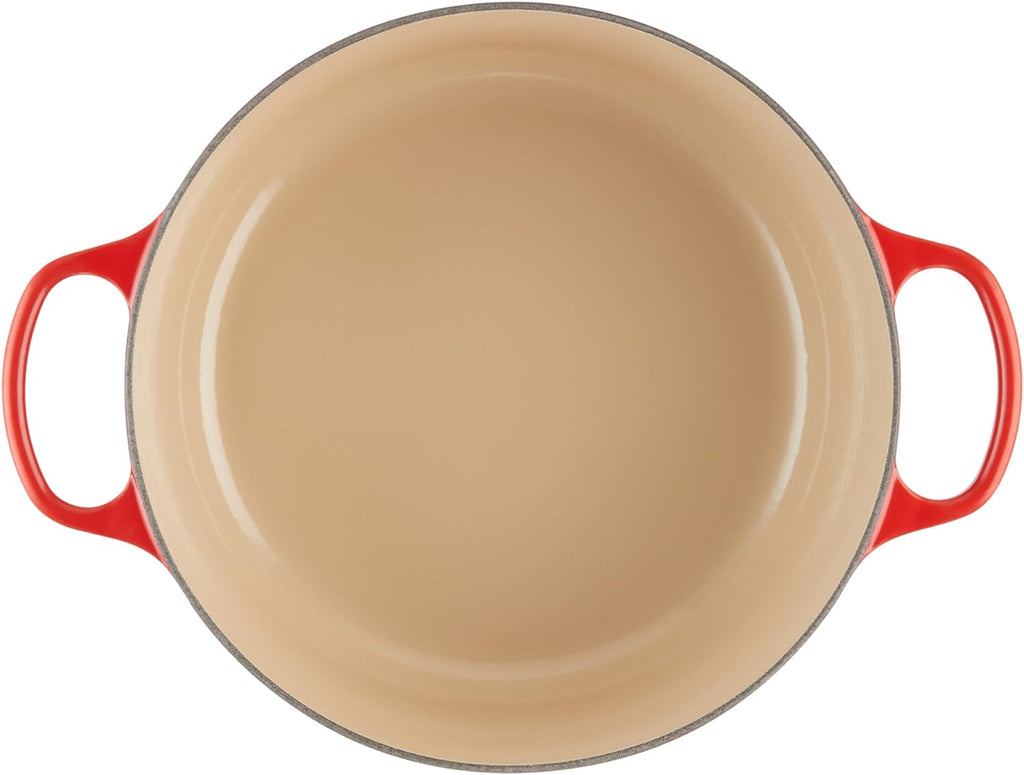 Le Creuset Enameled Cast Iron Signature Round Dutch Oven, 7.25 qt., Cerise