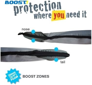 Curve Surfboard Travel Board Bag Longboard Single 7'6, 8'2, 8'8, 9'2, 9'6,10'2, 10'8, 11'2, 12'2 with 20mm Foam