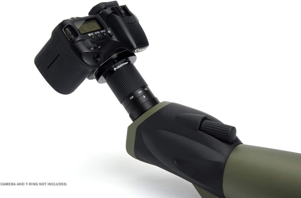 Celestron 52250 Ultima 20-60x80mm Angled Refractor Spotting Scope Telescope with Multi-Coated Optics  Waterproof Rubber Tubing and Soft Carry Case  Green