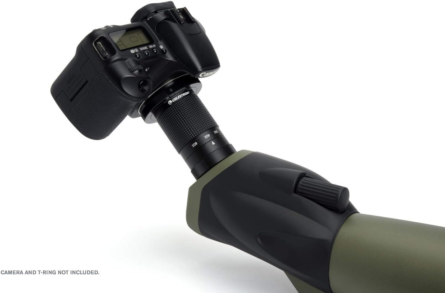 Celestron 52250 Ultima 20-60x80mm Angled Refractor Spotting Scope Telescope with Multi-Coated Optics  Waterproof Rubber Tubing and Soft Carry Case  Green