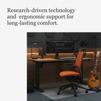 Steelcase Series 1 Office Chair - Ergonomic Work Chair with Wheels for Hard Flooring - Helps Support Productivity - Weight-Activated Controls, Back & Arm Support - Easy Assembly - Tangerine