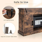 58" TV Console with 23" Fireplace Insert, Fireplace TV Stand for TVs up to 65 Inches, 1400W Electric Fireplace Heater