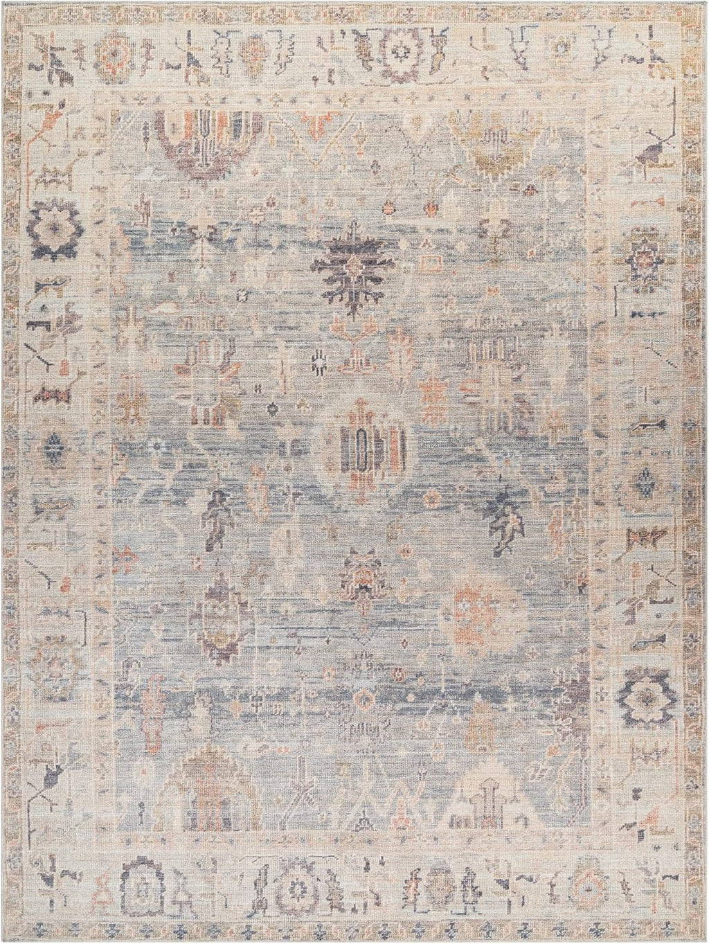 Livabliss x Becki Owens Marlene Vintage Medallion Area Rug, 9'2" x 12', Pale Blue