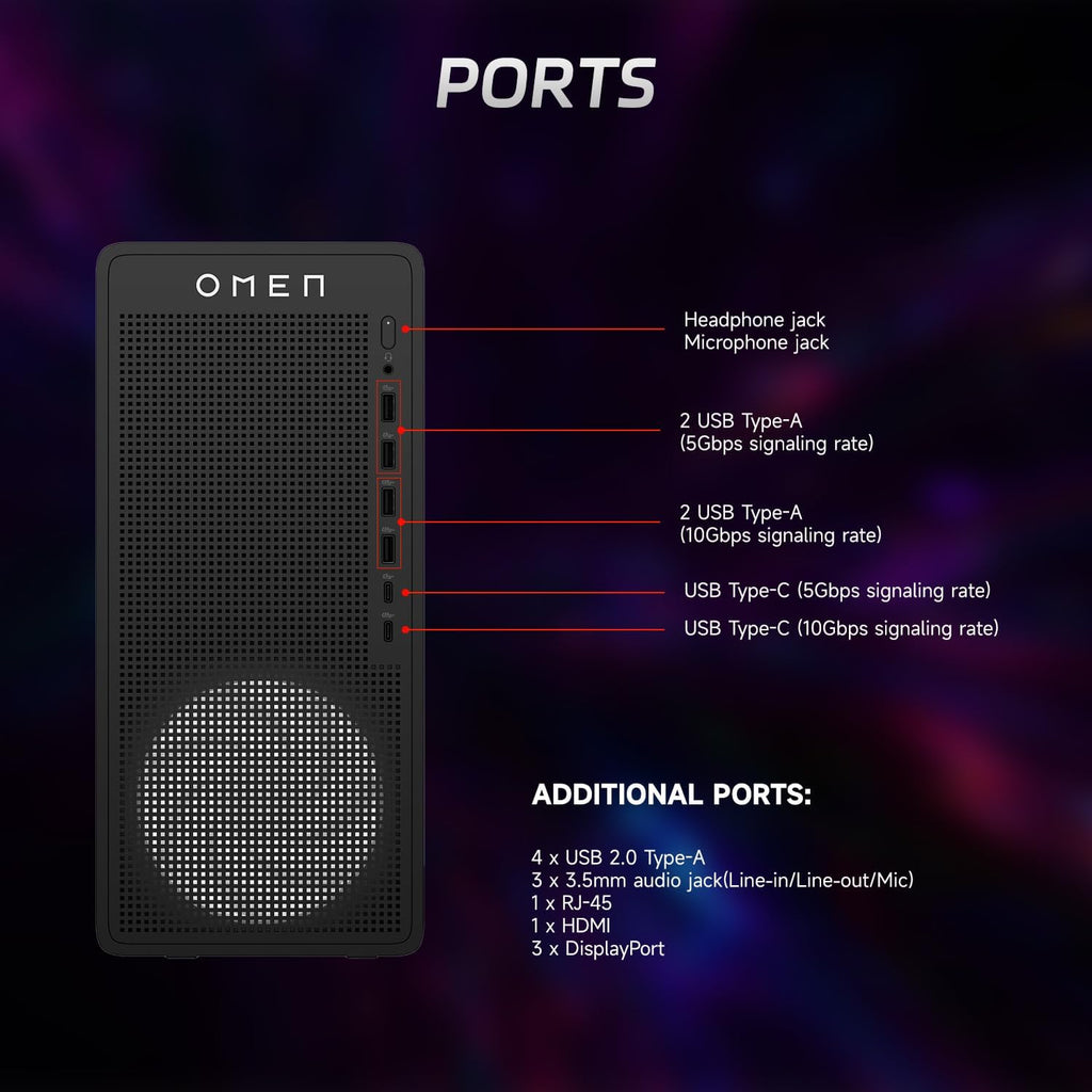 HP OMEN 16L Gaming Desktop  AMD Ryzen 7 8700F (Beats Intel i7-14700F)  NVIDIA RTX 5060  32GB DDR5 RAM  1TB SSD  W11P  Music Production Workstation  Bundle with Thunderobot KG3089R Gaming KB