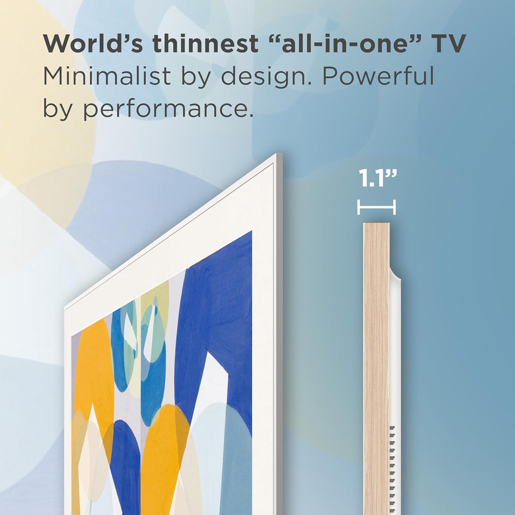 TCL 55 Inch Class NXTVISION Series Picture Frame Canvas Art TV | 55A300W  2024 Model | QLED 4K HDR Smart Google TV | 120HZ Dolby Atmos Audio | Voice Remote Alexa Google Apple Streaming Television