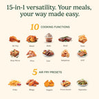 Cuisinart 15-in-1 Extra-Large Digital Air Fryer Oven with 9"x13" 2-in-1 Pan, Air Fry 4 Lbs of Wings, Cook a 13 Lb Turkey or 5+ Lb Chicken, Toast 9 Slices of Bread, and Bake a 13" Pizza, TOA-112