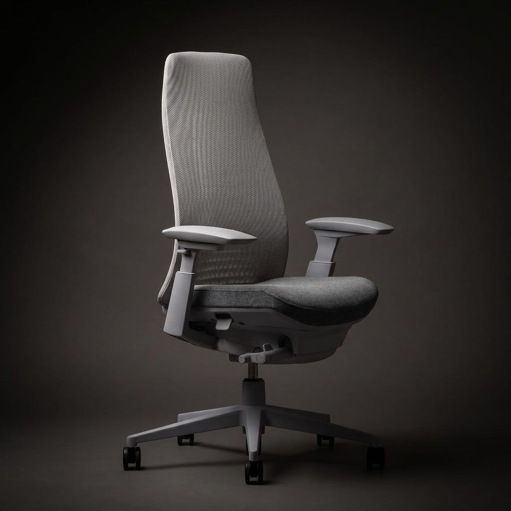 Haworth Fern Ergonomic Office Chair with Lumbar Support, Adjustable Desk Computer Chair with Breathable Mesh Finish for Home Office Furniture, Silver Leaf