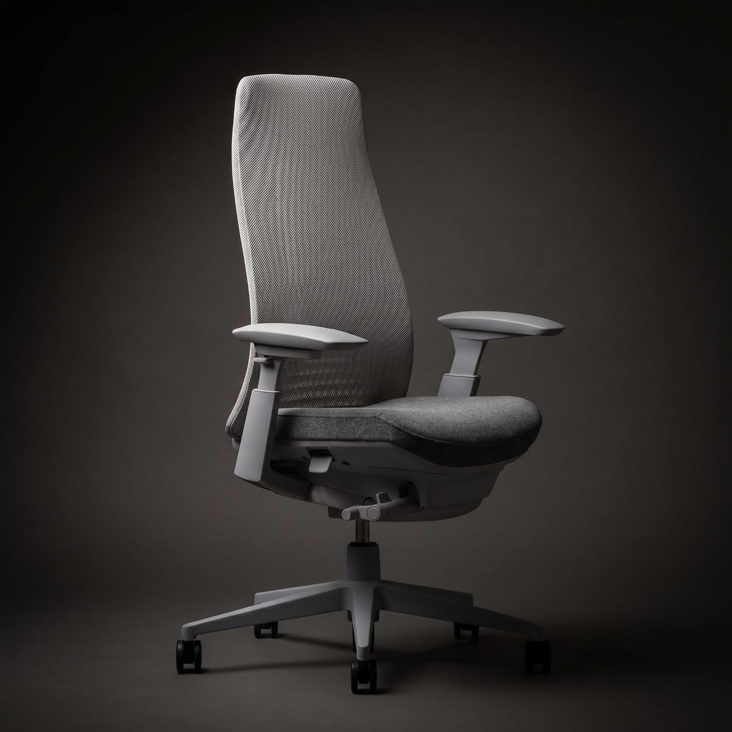 Haworth Fern Ergonomic Office Chair with Lumbar Support, Adjustable Desk Computer Chair with Breathable Mesh Finish for Home Office Furniture, Silver Leaf