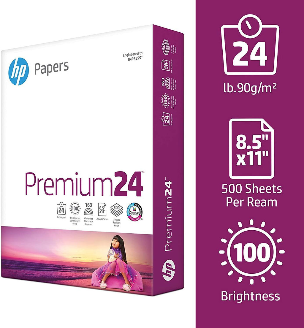 HP Printer Paper | 8.5 x 11 Paper | Premium 24 lb | 32 Case Pallet - 160,000 Sheets | 100 Bright | Made in USA - FSC Certified | 112400P