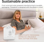 Threadmill American Supima King Size Sheets Set | 656 Thread Count 4 Piece Luxury Bed Sheets for King Size Mattress | 5 Star Hotel Quality Sheets with Elasticized Extra Deep Pocket | White Sheets