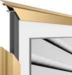 Pale Gold Scoop 65" Alloy Deco TV Frame - Compatible ONLY with Samsung The Frame TV and Pro TVs (Fits 2021-2026  LS03A  LS03B LS03C LS03D LS03FA LS03FW)