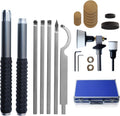 RUITOOL Carbide Wood Lathe Turning Tools Set with Bowl Sander, Including Swan Neck Hollower, Rougher, Finisher, Detailer, 1" & 2" Mandrels, Sandpapers and Aluminum Alloy Handles for Woodturning