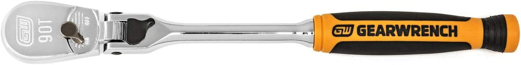 GEARWRENCH 3 Pc. 1/4", 3/8" & 1/2" Drive 90 Tooth Dual Material Locking Flex Head Ratchet Set - 81298T, Multi, One Size