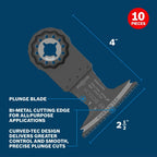 Bosch OSL212JF-10 2-1/2 in. Starlock® Oscillating Multi Tool Bi-Metal Xtra-Clean Clean Plunge Cut Blade 10 pk.