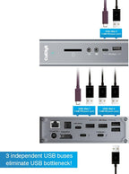CalDigit TS3 Plus Thunderbolt 3 Dock - 87W Charging  7X USB 3.1 Ports  USB-C Gen 2  DisplayPort  UHS-II SD Card Slot  Gigabit Ethernet for Mac & PC  Thunderbolt 4 Compatible (0.8m/2.62ft Cable)
