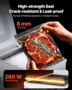 VEVOR Chamber Vacuum Sealer, 260W Sealing Power, Vacuum Packing Machine for Wet Foods, Meats, Marinades and More, Compact Size with 10.2 in Sealing Length, Applied in Home Kitchen and Commercial Use