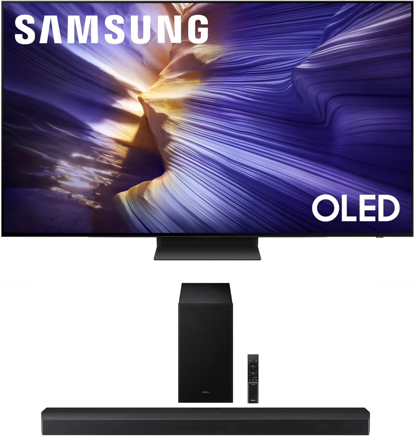 Samsung QN65S90FAFXZA 65 Inch 4K OLED Smart TV with a HW-B750F B Series Soundbar 5.1 Ch and Subwoofer (2025)
