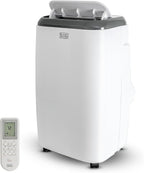 BLACK+DECKER Portable Air Conditioner, 8,000 BTU for Rooms Up To 350 Sq. Ft., Portable AC with Full Function Remote Control & Window Kit, BPT05WTBA, White
