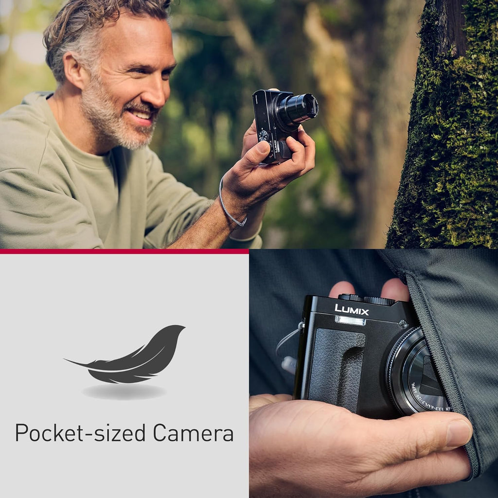 Panasonic LUMIX ZS99 Point and Shoot Camera  Compact Camera for Travel with 30x Zoom with 24-720mm Zoom Lens  and 4K Video/Photo  Great for Travel and Concerts  DC-ZS99