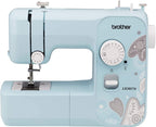 Brother RLX3817A 17-Stitch Sewing Machine (Blue) with 36-Piece Bobbins and Sewing Threads Set (Renewed) (2 Items)