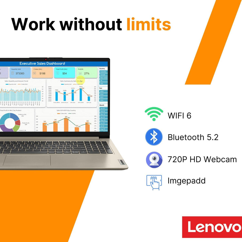 Lenovo IdeaPad 15.6" Business Laptop • Microsoft Office 365 • 1.1TB Storage • DDR4 • Intel Dual core • 1TB Cloud and 128GB SSD • WiFi 6 • Copilot AI • HDMI • Windows 11 no Mouse • Essential Laptop