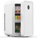 Kikihuose 12L/22L Mini Fridge for Bedroom, Personal Small Refrigerator for Skin Care, Cosmetics, 110V/12V Portable Refrigerator Cooler & Warmer for Drinks, Food, Beauty, Makeup, Dorm, Car, Office