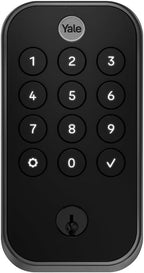 Yale Security Assure Lock 2 Touch Deadbolt  Black Suede Keyed Smart Entry Door Lock with Wi-Fi Connected Keypad and Fingerprint Scanner for Code Entry and Remote Access  YRD410-F-WF1-BSP