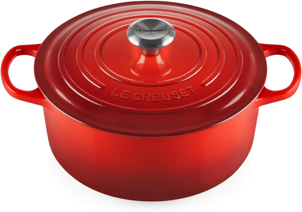 Le Creuset Enameled Cast Iron Signature Round Dutch Oven, 5.5 qt., Cerise