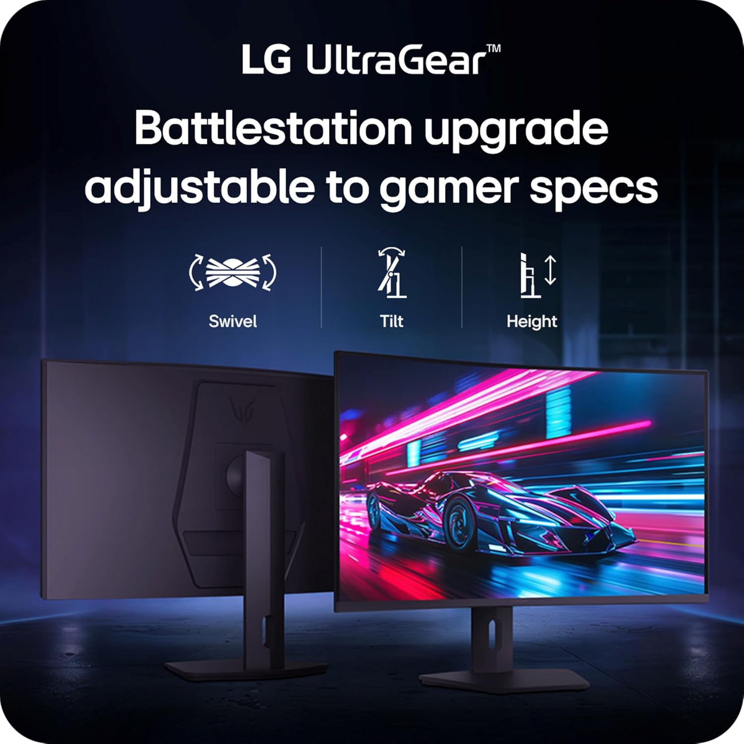 LG 32G600A-B 32-inch Ultragear QHD (2560 x 1440) Curved Gaming Monitor  180Hz  1ms  AMD FreeSync  HDMI  DisplayPort  Tilt/Height/Swivel Adjustable Stand  Black