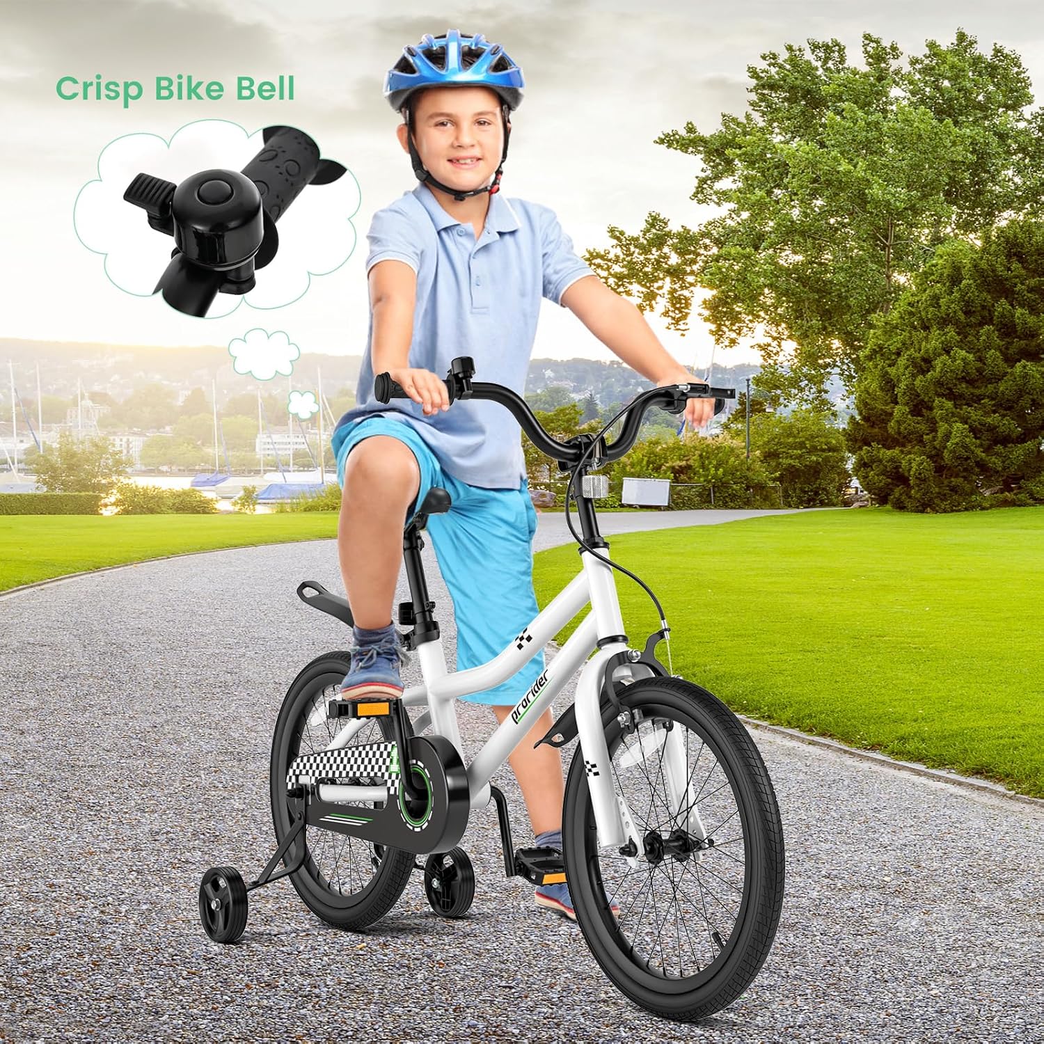 BABY JOY Kids Bike, 12 14 16 18 Inch Boys Girls Bike for 3-8 Years w/Training Wheels, 20 Inch Children Bicycle for 8+ Teens w/Kickstand, Handbrake, Coaster Brake & Removable Basket, Sporty Bicycle