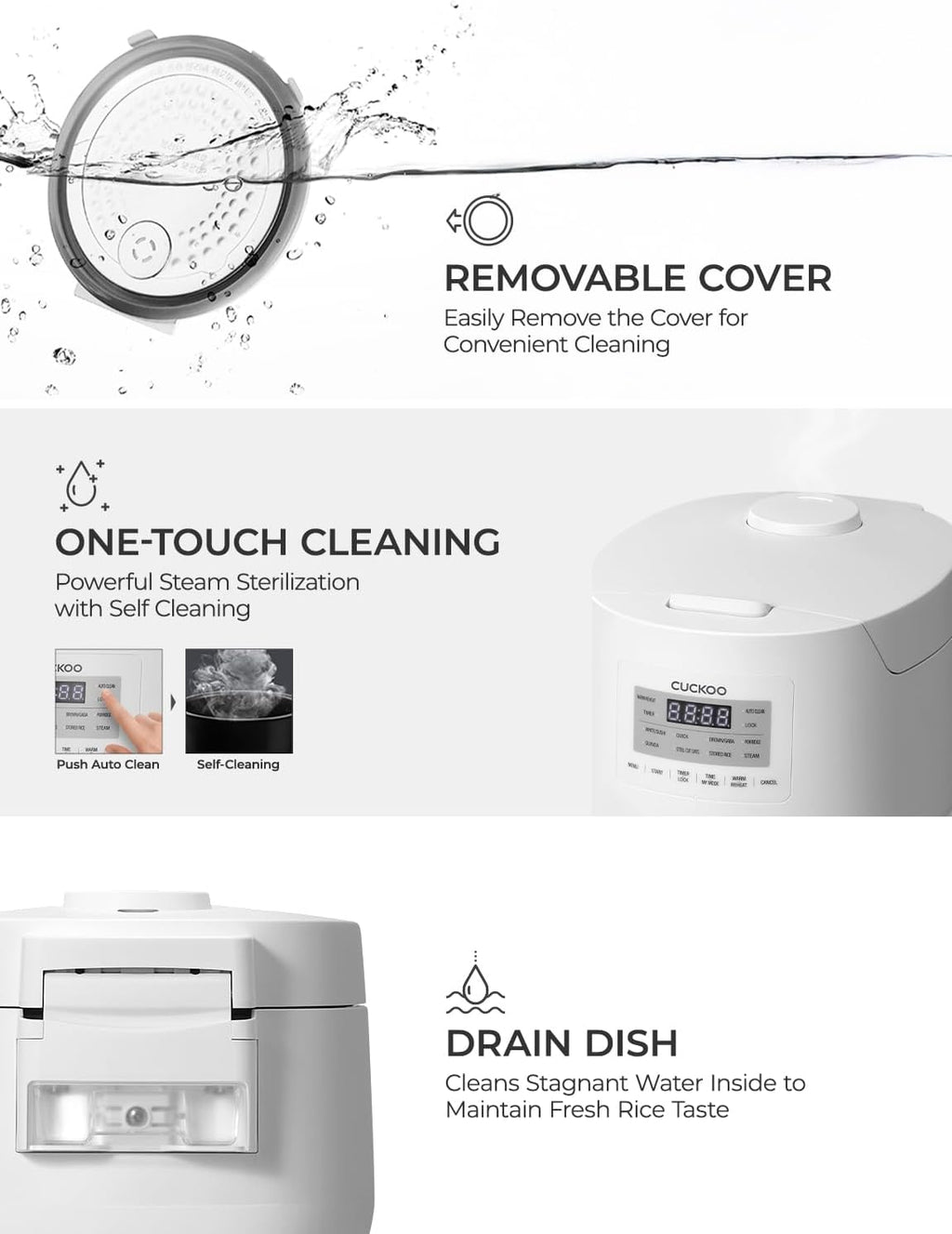 6-Cup / 1.5 Qt. (Uncooked) Micom Rice Cooker and Warmer, Steamer basket, 11 Operating Modes: White Rice, Brown Rice & More, Nonstick Inner Pot, Made in Korea, Small Rice Cooker, Multi Cooker, CR-0641F