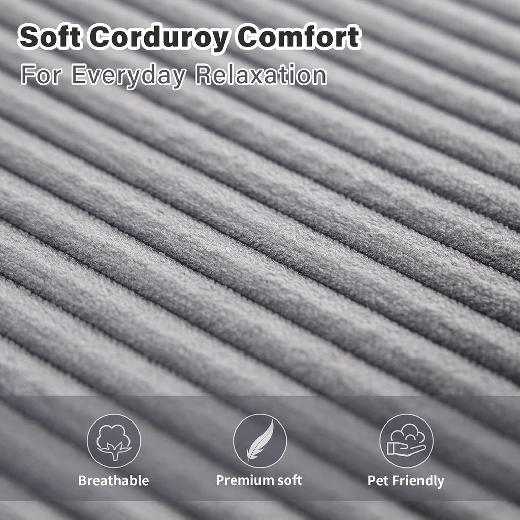 Folding Sofa Bed with Pillow, Convertible Sleeper Chair, Comfy Floor Futon Couch Mattress Lounge Lounge Sofa for Adults Portable Fold Out Chair Bed for Living Room Bedroom, Single, Gray