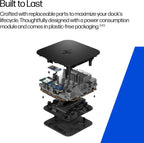 HP USB-C 100W G6 Dock  Future-Proof Design with Ambient LED Lighting and On-Screen Display Notifications  Additional USB-C Ports  Upgraded HDMI 2.1 Port  Upgraded to a 120Hz Refresh Rate