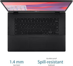 asus ASUS Chromebook CX1, 15.6/'' Full HD NanoEdge Display, Intel Celeron N3350 Processor, 64GB eMMC Storage, 4GB RAM, Spill-Resistant Keyboard, Chrome OS, Mineral Gray, CX1500CNA-WS44F (Renewed)