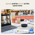 Jabra Speak2 75 (2025 Edition) Wireless Bluetooth Speakerphone - 4 Noise-Cancelling Mics  65mm Speakers - New Linking Feature - USB-C Dongle - Certified for Microsoft Teams - Dark Grey