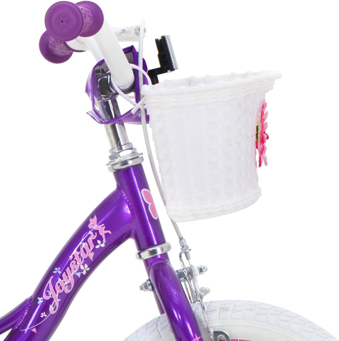 JOYSTAR Fairy Girls Bike for Toddlers and Kids Ages 2-8 Years Old, 12 14 16 18 Inch Kids Bike with Training Wheels, Handbrake and Basket, Toddler Girl Bike, Children Bicycle