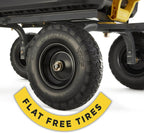 Gorilla Carts 7GCG-NF Heavy-Duty Poly Dump Garden Cart with No-Flat Tires  7 Cubic Feet  1200-Pound Capacity  Black  Amazon Exclusive