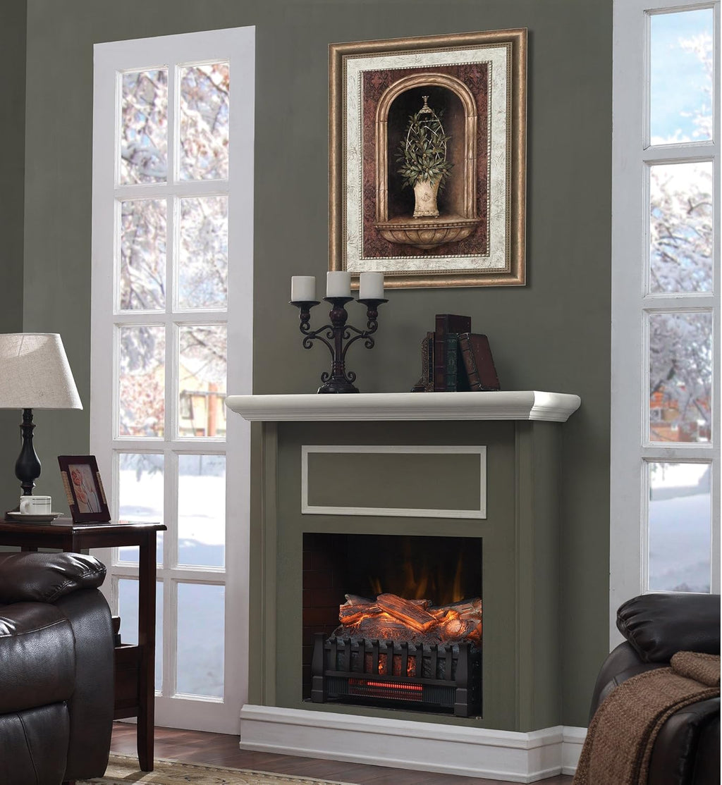 duraflame Electric Log Set 1,000 Sq Ft Heater, Faux Logs Insert with Infrared Flames for Existing Fireplaces, Remote Control Included