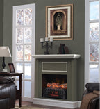 duraflame Electric Log Set 1,000 Sq Ft Heater, Faux Logs Insert with Infrared Flames for Existing Fireplaces, Remote Control Included