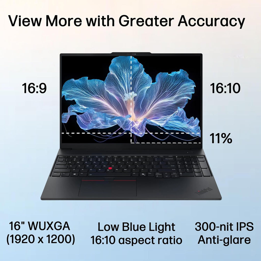 Lenovo ThinkPad E16 Gen 3 16" FHD+ Business Laptop Computer  Intel 14-Core Ultra 5 225H  16GB DDR5  512GB SSD  WiFi 6E  Bluetooth 5.3  Backlit Keyboard  Fingerprint Reader  Windows 11 Pro  no Mouse