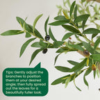 8.5FT Large Luxury Artificial Olive Tree, Extra Lush with White Planter, Stereoscopic Shape & 5 Minutes Easy Set-up, Tall Potted Olive with Thick Trunk and Lifelike Fruits for Home, Office, Restaurant