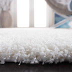 SAFAVIEH Area Rug 8x10 - California Shag Collection - Large - White, Non-Shedding & Easy to Clean, Ultra Plush Thick Pile, Ideal for Living Room, Bedroom, Dining Space (SG151-1010)