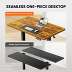 ErGear Standing Desk, 48 x 30 inch Whole-Piece Desktop Height Adjustable, Electric Sit Stand Desk with 4 Height Memory Setting, Ergonomic Desk for Home Office, Vintage Brown, EGESD74V