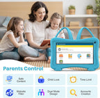 Trayoo Kids Tablet 7 Toddler Children's Learning Tablet with WiFi, YouTube, Parental Control, Durable Case Education Learning Apps for Boys Girls (Blue)