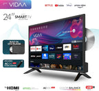 Supersonic SC-2426SDVD 24-inch LED Smart HDTV w/DVD Player  ATSC & NTSC System  3X HDMI  1080p  WiFi  USB  Multi Language OSD  AC/DC Compatible for Home  Kitchen  or RV Camper  DC Car Cord Included