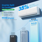 ROVSUN 12000 BTU Wifi Enabled Mini Split Air Conditioner & Heater with Inverter, 21 SEER2 Energy Saving 115V Ductless Split AC Unit with Pre-Charged Condenser, Heat Pump & Installation Kit
