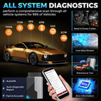 KINGBOLEN Ediag Elite OBD2 Scanner Bluetooth, Bidirectional Test Scanner All System Diagnostic Tool for iOS & Android, 15+ Hot Reset, CANFD Protocol, FCA AutoAuth, No Subscriptions Lifetime Update