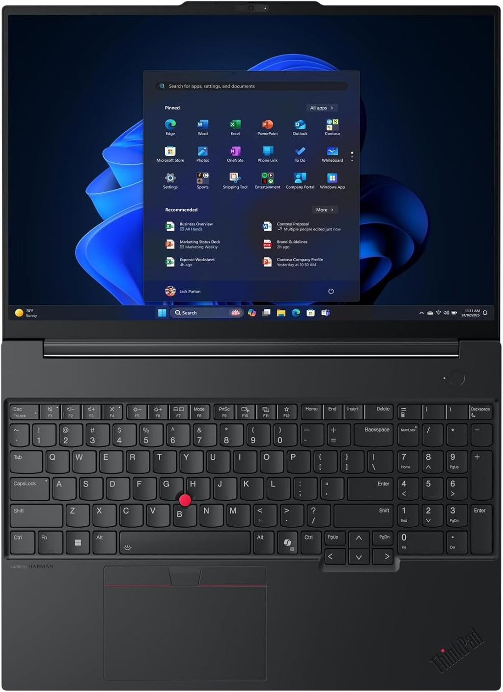 Lenovo ThinkPad E16 Gen 3 16" FHD+ Business Laptop Computer  Intel 14-Core Ultra 5 225H  16GB DDR5  512GB SSD  WiFi 6E  Bluetooth 5.3  Backlit Keyboard  Fingerprint Reader  Windows 11 Pro  no Mouse