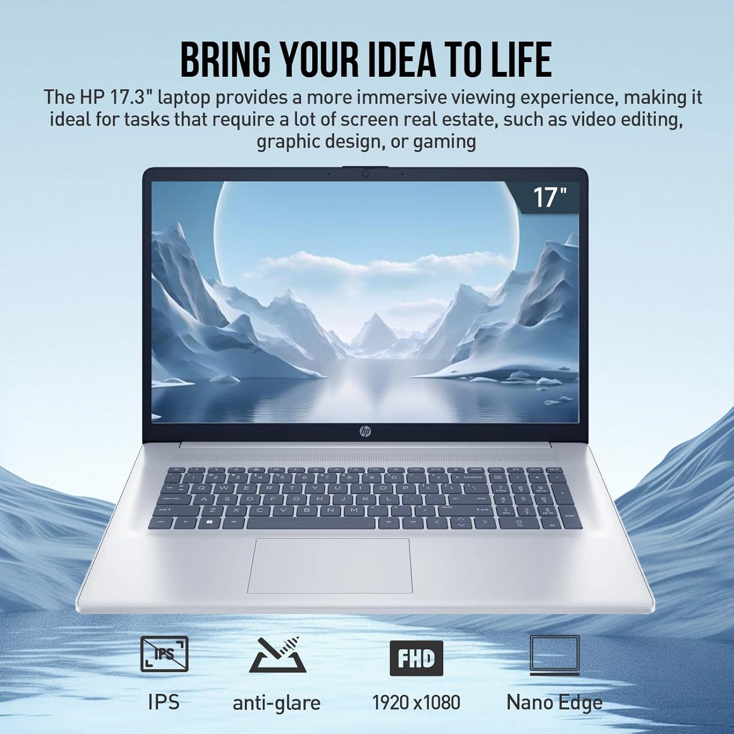 HP 2026 Powerbook 17 Inch Laptop Computer  17.3" FHD IPS Business Laptop PC  Intel Core 7 (10-Cores  Beat 13th Gen Intel Core i7-1355U)  Windows 11 Pro  64GB RAM 2TB SSD | Number Pad|Wi-Fi 6|Silver