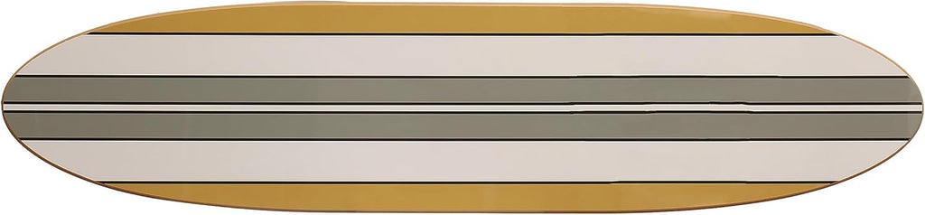Creative Co-Op65.5 Inches Reclaimed Wood Striped Surfboard Wall Décor, Multicolor